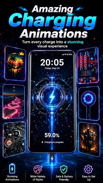 Battery Charging Animation app screen