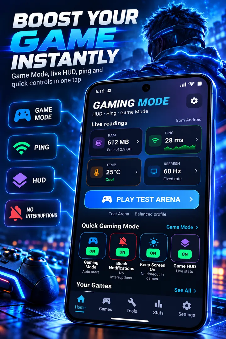 Game Booster: Boost your game instantly