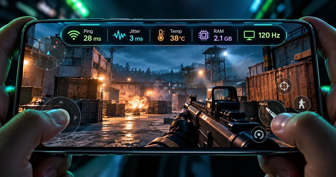 Game Booster: Floating gaming HUD with ping and jitter
