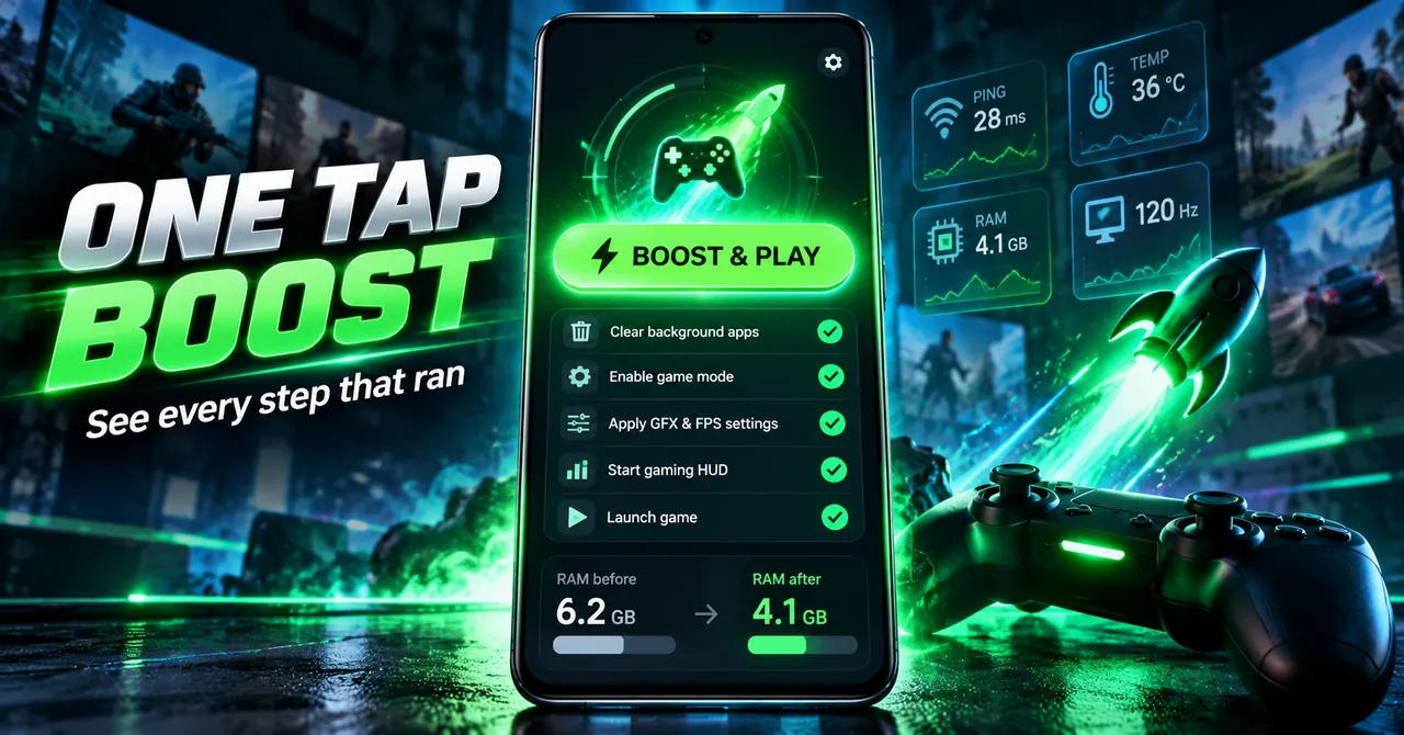 Game Booster: One-tap boost checklist