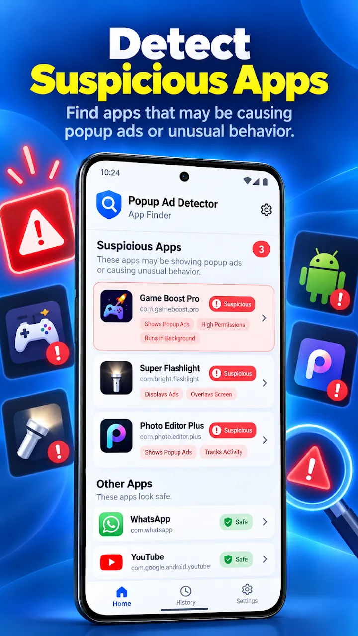 Popup Ad Detector: Suspicious apps that may cause popup ads