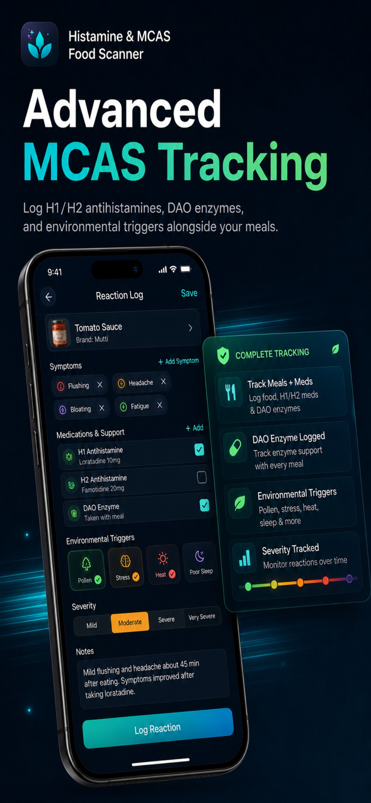 Advanced MCAS reaction tracking interface